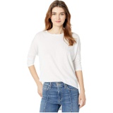 Bobi Los Angeles 3/4 Sleeve Drop Shoulder Top in Lightweight Jersey