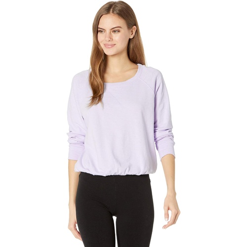  bobi Los Angeles Sustainable Slub Terry Elastic Hem Long Sleeve Top