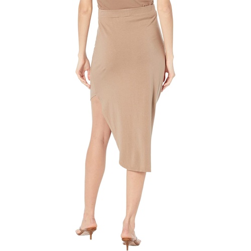  bobi Los Angeles Asymmetric Pleated Skirt in Draped Modal Jersey