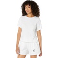 bobi Los Angeles Slubbed Jersey Rolled Sleeve Cropped Tee