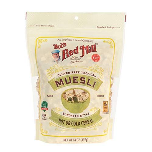  Bobs Red Mill Gluten Free Tropical Muesli, 14 oz (Pack of 4)