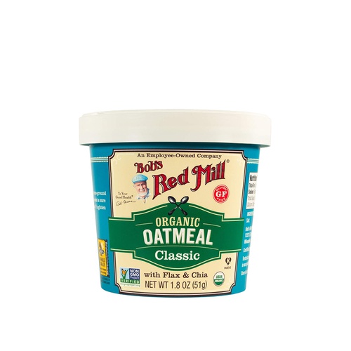  Bobs Red Mill Organic Oatmeal Cups, Classic, 1.8 Oz -12 Count