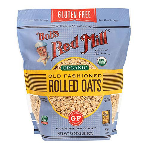  Bobs Red Mill Gluten Free Organic Old Fashioned Rolled Oats, 2 Pound (Pack of 1)