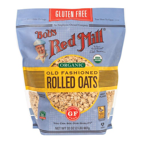  Bobs Red Mill Gluten Free Organic Old Fashioned Rolled Oats, 2 Pound (Pack of 1)