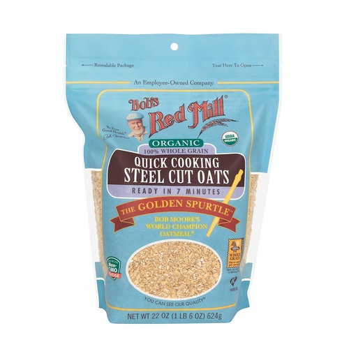  Bobs Red Mill Organic Quick Cooking, Steel Cut Oats, 88 Oz