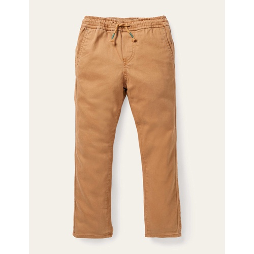 보덴 Boden Relaxed Slim Pull-on Pants - Butterscotch Brown