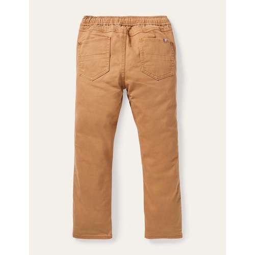 보덴 Boden Relaxed Slim Pull-on Pants - Butterscotch Brown