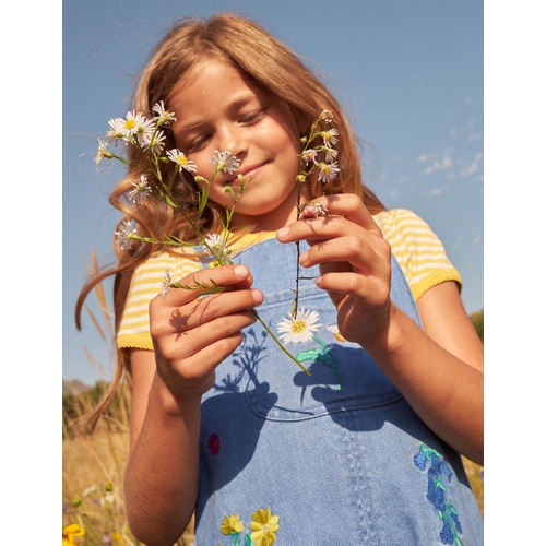 보덴 Boden Short-Sleeved Pointelle Top - Daffodil Yellow/Ivory