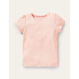 Boden Short-Sleeved Pointelle Top - Provence Dusty Pink