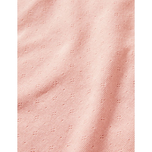 보덴 Boden Short-Sleeved Pointelle Top - Provence Dusty Pink