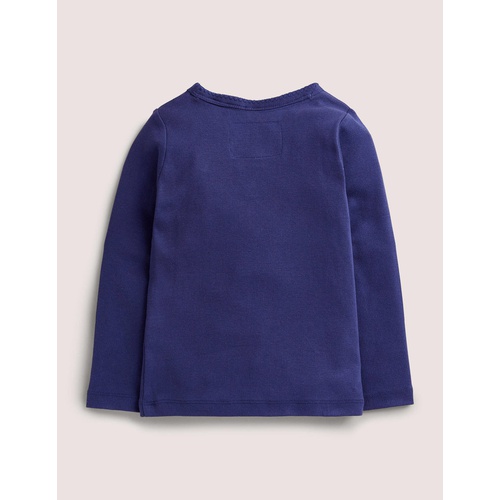 보덴 Boden Long-sleeved Rosebud T-shirt - Starboard Blue