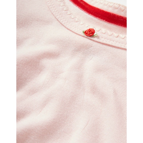 보덴 Boden Long-sleeved Rosebud T-shirt - Parisian Pink