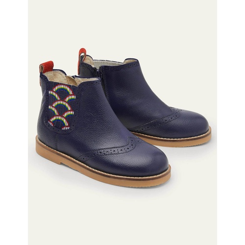 보덴 Boden Leather Chelsea Boots - College Navy