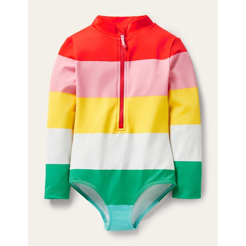 보덴 Boden Long-sleeved Swimsuit - Multi Rainbow