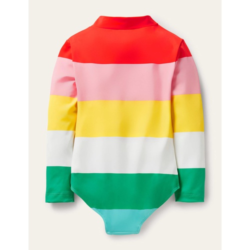 보덴 Boden Long-sleeved Swimsuit - Multi Rainbow