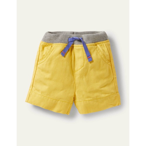 보덴 Boden Rib Waist Woven Shorts - Yellow