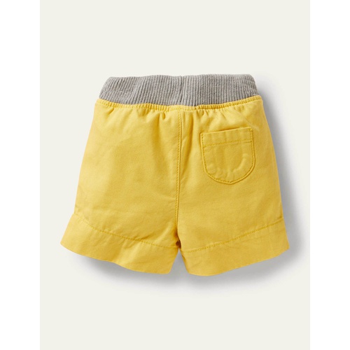 보덴 Boden Rib Waist Woven Shorts - Yellow