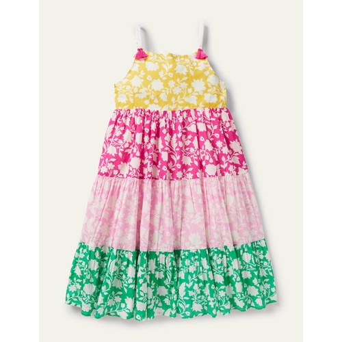 보덴 Boden Tiered Printed Sun Dress - Multi Hotchpotch