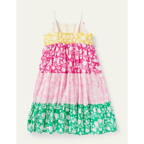 보덴 Boden Tiered Printed Sun Dress - Multi Hotchpotch