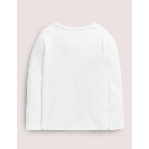 보덴 Boden Long-sleeved Rosebud T-shirt - White