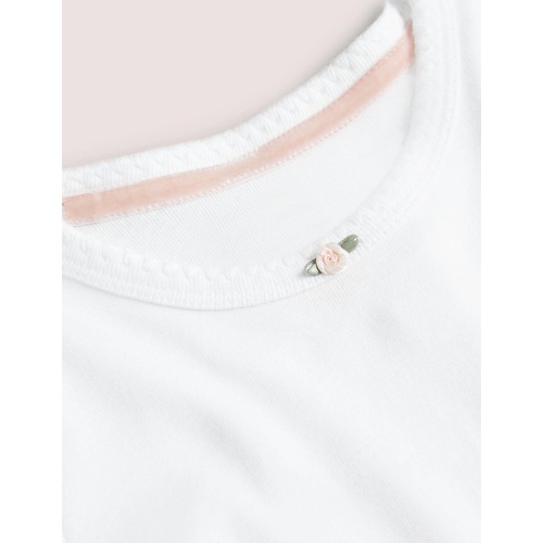 보덴 Boden Long-sleeved Rosebud T-shirt - White