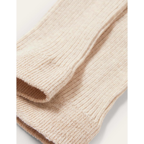 보덴 Boden Ribbed Footless Tights - Oatmeal Marl