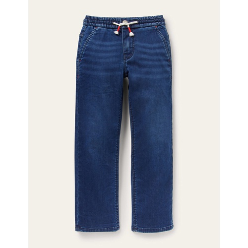 보덴 Boden Denim Pull On Straight Leg Jeans - Mid Vintage Denim