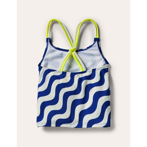 보덴 Boden Tankini Top - Ivory/Blue Wave