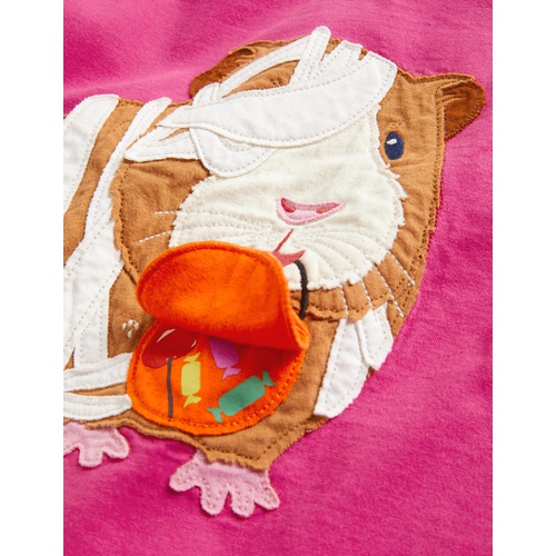 보덴 Boden Halloween Applique T-shirt - Tickled Pink Guinea Pig