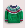 Boden Classic Fair Isle Sweater - Trekking Green Multi Fair Isle