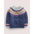 Boden Classic Fair Isle Sweater - College Navy, Multi Fair Isle