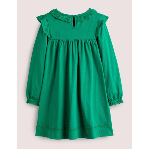 보덴 Boden Broderie Frill Dress - Shady Glade Green