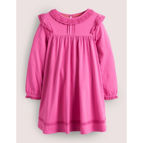 보덴 Boden Broderie Frill Dress - Tickled Pink