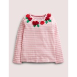 Boden Flutter Applique Breton - Cameo Pink/ Ivory Floral