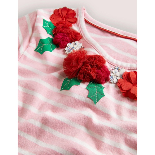 보덴 Boden Flutter Applique Breton - Cameo Pink/ Ivory Floral