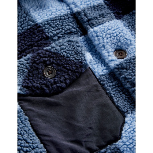 보덴 Boden Sherpa Button up Shacket - Blue Check