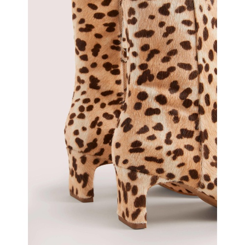 보덴 Boden Straight Ankle Boots - Natural Leopard