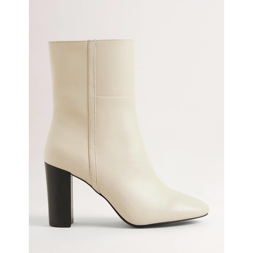 보덴 Boden Leather Ankle Boots - Off White
