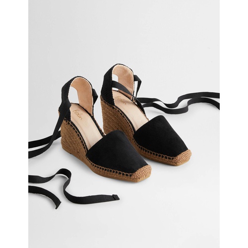 보덴 Boden Modern Wedge Espadrilles - Black