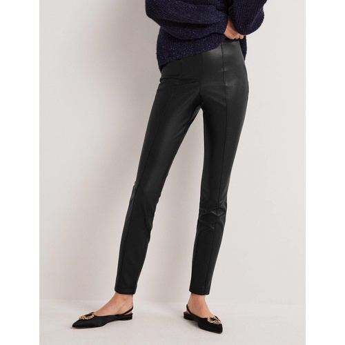 보덴 Boden Faux Leather Legging - Black Faux Leather