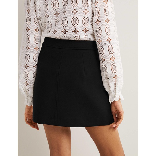 보덴 Boden A-line Wool Blend Mini Skirt - Black