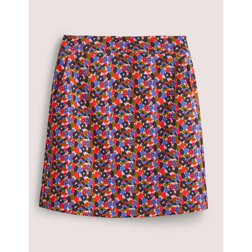 보덴 Boden Jersey A-Line Mini Skirt - Multi, Tulip Cluster