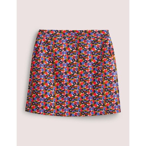 보덴 Boden Jersey A-Line Mini Skirt - Multi, Tulip Cluster