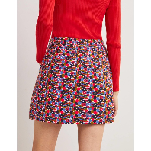 보덴 Boden Jersey A-Line Mini Skirt - Multi, Tulip Cluster