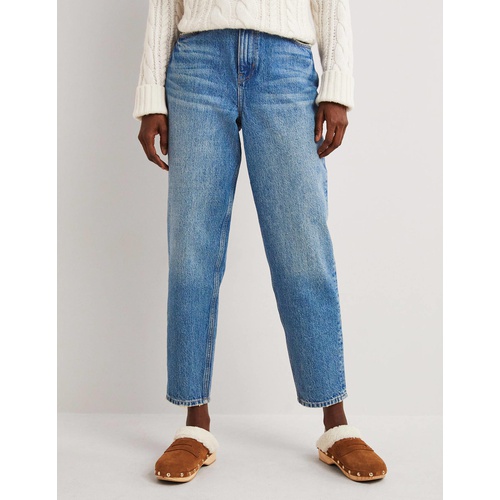 보덴 Boden Tapered High Rise Jeans - Mid Vintage, Green Tint