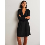 Boden Easy Fixed Wrap Jersey Dress - Black