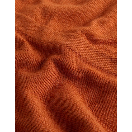 보덴 Boden Square Neck Knitted Dress - Copper Red