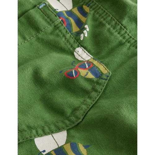 보덴 Boden Pull-on Drawstring Shorts - Safari Green Dude Bees