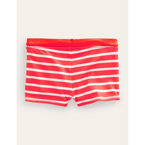 보덴 Boden Swim Trunks - Strawberry Tart & Ivory Stripe