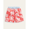 Boden Swim Shorts - Red Floral